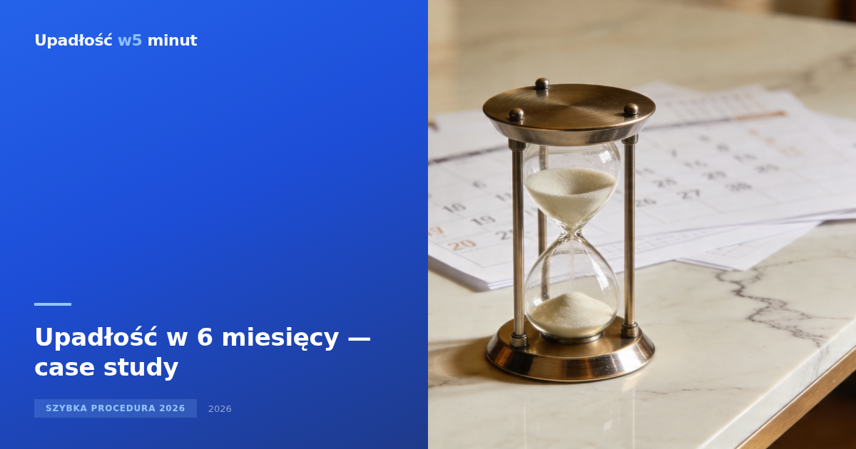 6 miesięcy — szybka upadłość konsumencka